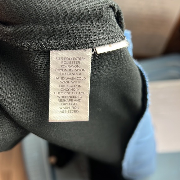 Loft Blue and Black Striped Flare Dress - Picture 4 of 4